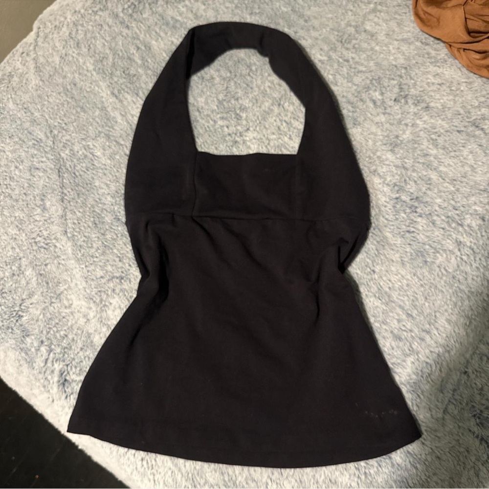 Elegant Black Halter Top